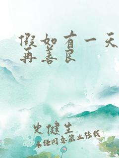 假如有一天我不再善良