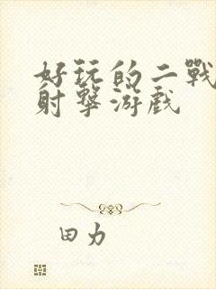 好玩的二战单机射击游戏