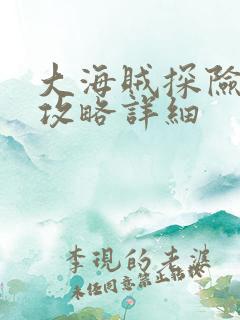 大海贼探险物语攻略详细