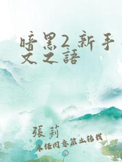 暗黑2 新手符文之语