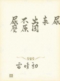 尿不出来尿疼什么原因