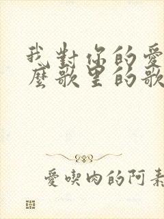 我对你的爱是什么歌里的歌词