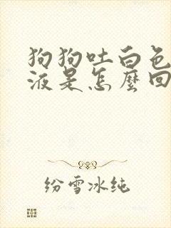 狗狗吐白色的粘液是怎么回事