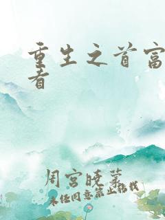 重生之首富人生看