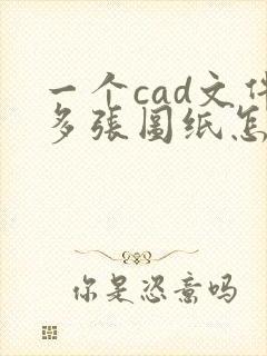 一个cad文件多张图纸怎么转换出多张pdf图纸