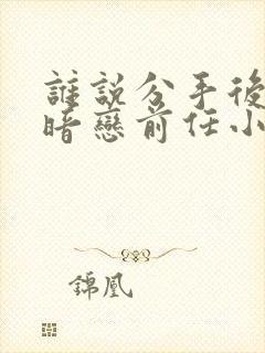 谁说分手后不能暗恋前任小说免费