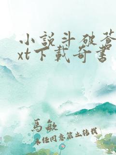 小说斗破苍穹txt下载奇书网