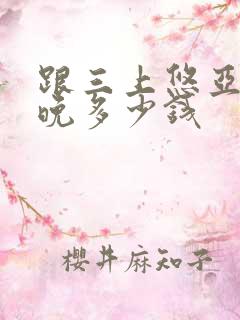 跟三上悠亚睡一晚多少钱