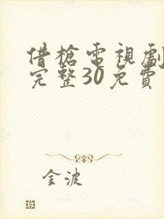 借枪电视剧全集完整30免费观看