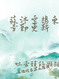 苏沐云杨东最新章节更新