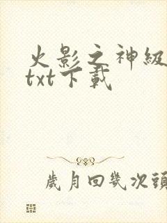火影之神级系统txt下载