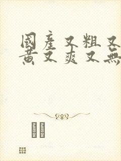 国产又粗又猛又黄又爽又无遮挡