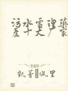 污水处理药剂生产十大厂家