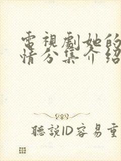 电视剧她的城剧情分集介绍