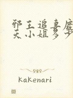 邪王追妻废材逆天小姐多少字