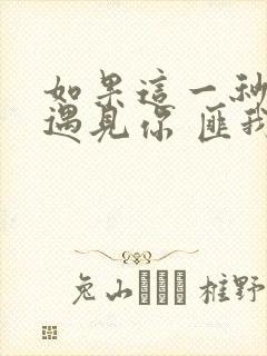 如果这一秒我没遇见你 匪我思存