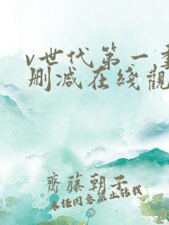 v世代第一季无删减在线观看
