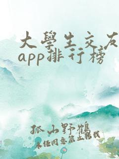 大学生交友软件app排行榜
