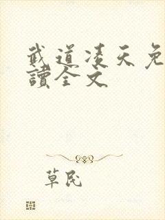 武道凌天免费阅读全文