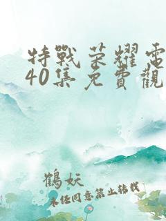 特战荣耀电视剧40集免费观看