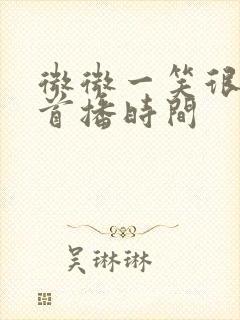 微微一笑很倾城首播时间