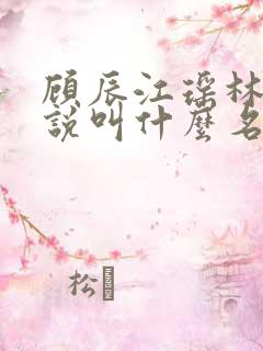 顾辰江瑶林汐小说叫什么名字