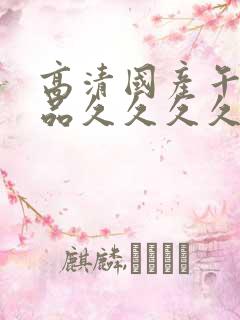 高清国产午夜精品久久久久久