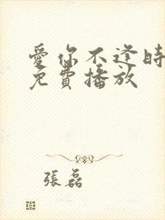 爱你不逢时短剧免费播放