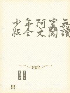 少年阿宾无删减版全文阅读