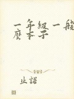 一年级一般用什么本子