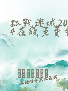 孤战迷城2024在线免费观看