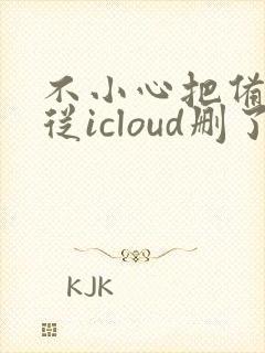 不小心把备忘录从icloud删了怎么恢复