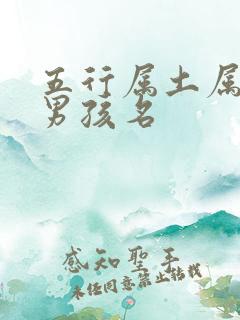 五行属土属金的男孩名