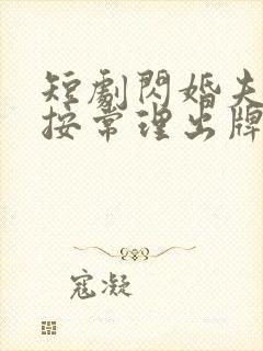 短剧闪婚夫人不按常理出牌