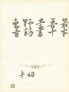 东野圭吾最值得看的书十本