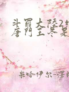 斗罗大陆2绝世唐门王冬是男还是女