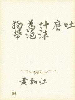 狗为什么吐黄水带泡沫