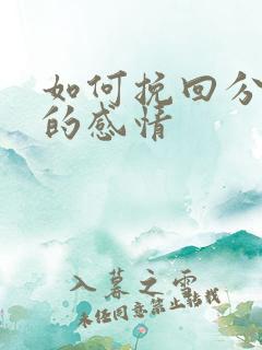 如何挽回分手后的感情