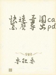 快速看图cad怎么导出pdf