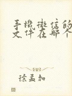 手机微信的缓存文件在哪个文件夹