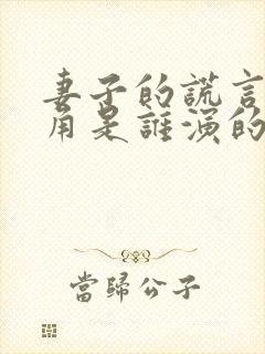 妻子的谎言女主角是谁演的