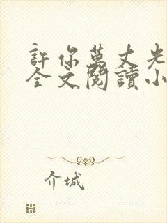 许你万丈光芒好全文阅读小说