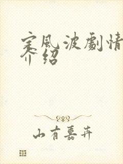 定风波剧情分集介绍