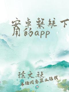 安卓系统下载应用的app