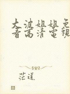 大波姐姐免费观看高清电视剧日剧