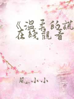 《温柔的谎言》 在线观看