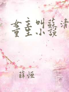 女主叫苏清欢的重生小说