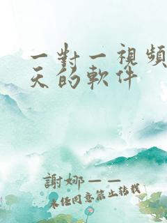 一对一视频随聊天的软件