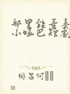 哪里能看秦爷的小哑巴短剧