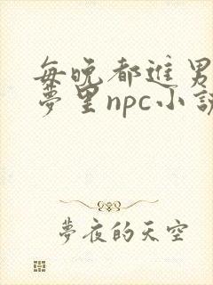 每晚都进男神的梦里npc小说